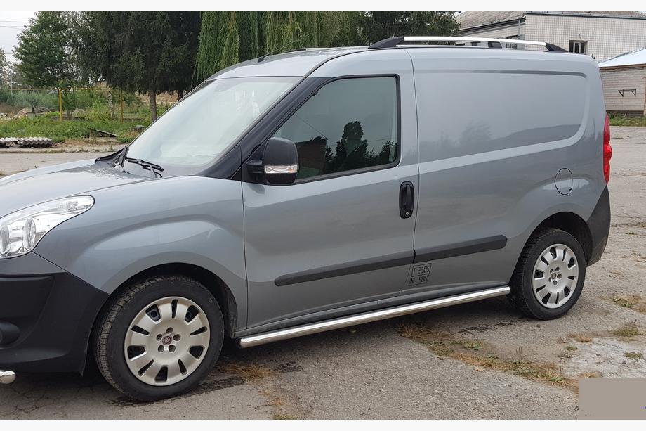 Fiat Doblo II 2010-2022 Seitliche Rohre (2 Stk., Edelstahl) 60mm, Standardbasis Foto 2