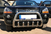 Hyundai Tucson JM 2004- Frontbügel WT004 (Edelstahl) Foto 1