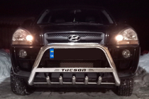 Hyundai Tucson JM 2004- Frontbügel WT004 (Edelstahl) Foto 3