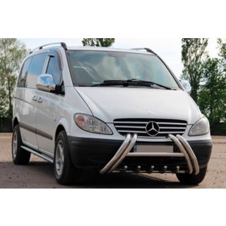 Kelebek WT011 Edelstahl-Frontbügel (Bullbar) Mercedes Viano 2004-2014 Foto 1