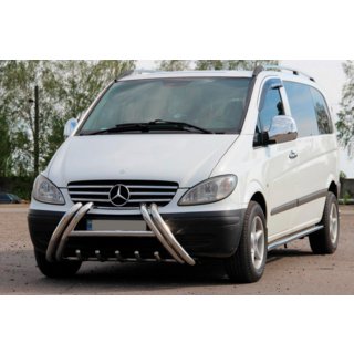 Kelebek WT011 Edelstahl-Frontbügel (Bullbar) Mercedes Viano 2004-2014 Foto 2
