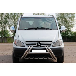 Kelebek WT011 Edelstahl-Frontbügel (Bullbar) Mercedes Vito W639 2004-2014 Foto 3