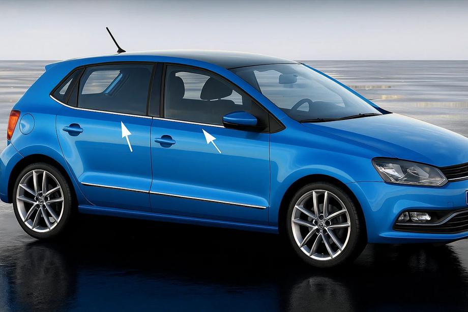 Volkswagen Polo 2010-2017 Fensterzierleisten HB (6 Stk, Edelstahl) Image
