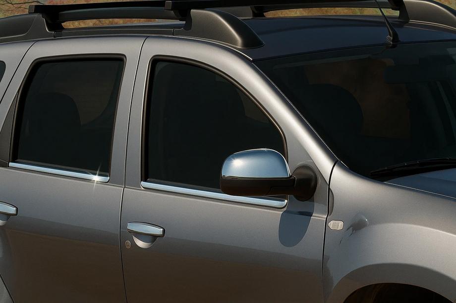 Renault Duster 2008–2017 Spiegelabdeckungen Variante 1 (2 Stk., Edelstahl) OmsaLine - Italienischer Edelstahl Image