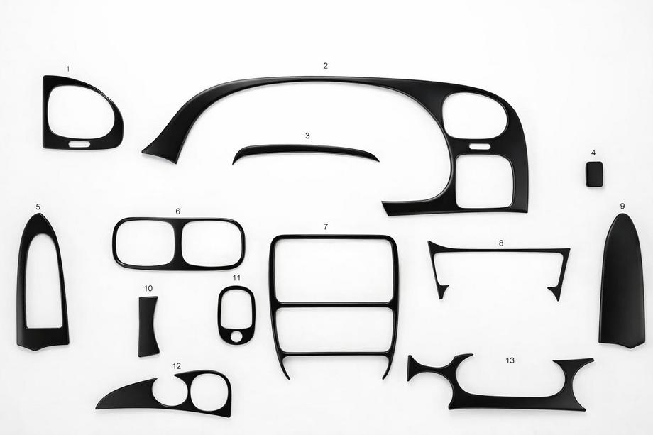Chevrolet Trailblazer 2002-2012 Armaturenbrett Abdeckungen Aluminium Image