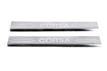 Opel Corsa C 2000-2006 Einstiegsleisten Carmos V2 (2 Stk, Edelstahl) Foto 2