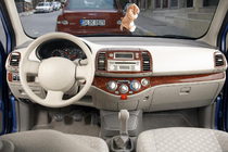 Nissan Micra K12 2003-2010 Armaturenbrett Abdeckungen Aluminium Foto 1