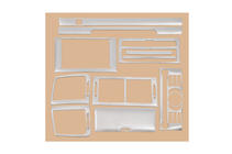Peugeot 407 2004-2011 Armaturenbrett Abdeckungen (Kit-1) Aluminium Foto 3