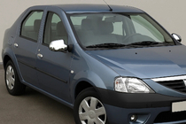 Renault Logan I 2005-2008 Spiegelabdeckungen komplett (2 Stk) Carmos - Verchromter Kunststoff Foto 1