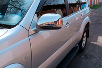 Toyota Land Cruiser Prado 120 2002-2009 Spiegelabdeckungen (2 Stk., Edelstahl) Carmos - Türkischer Edelstahl Foto 4