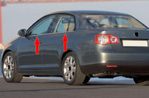 Volkswagen Jetta 2006-2011 Fensterzierleisten außen Edelstahl (4 Stk) Foto 1