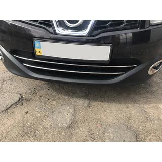 Leisten für unteren Kühlergrill (2 Stk., Edelstahl) Nissan Qashqai 2010-2014 Foto 4