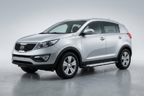 Kia Sportage 2010-2015 Trittbretter Allmond Grey (2 Stk., Alu) Foto 1