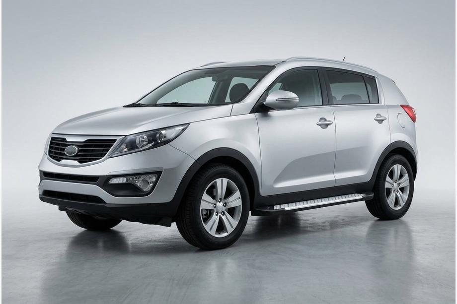 Kia Sportage 2010-2015 Trittbretter Allmond Grey (2 Stk., Alu) Image