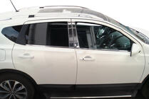 Nissan Qashqai 2010-2014 Chrom B-Säulen Abdeckung (4 Stk, Edelstahl) +2, OmsaLine - Italienischer Edelstahl Foto 2