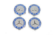 Mercedes-Benz Felgendeckel 71/75 mm ohne Ring (4 Stk, blau V2) Foto 3
