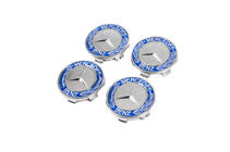 Mercedes-Benz Felgendeckel 71/75 mm ohne Ring (4 Stk, blau V2) Foto 4