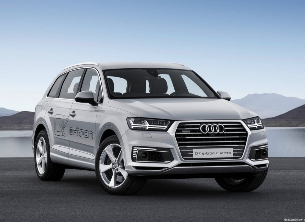 Übersicht der Hybrid-Audi Q7 e-Tron mit Dieselmotor