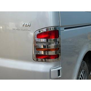 Chrom Blenden für Rückleuchten (Carmos, 2 Stk, Edelstahl) Volkswagen T5 Caravelle 2004-2010 Foto 3