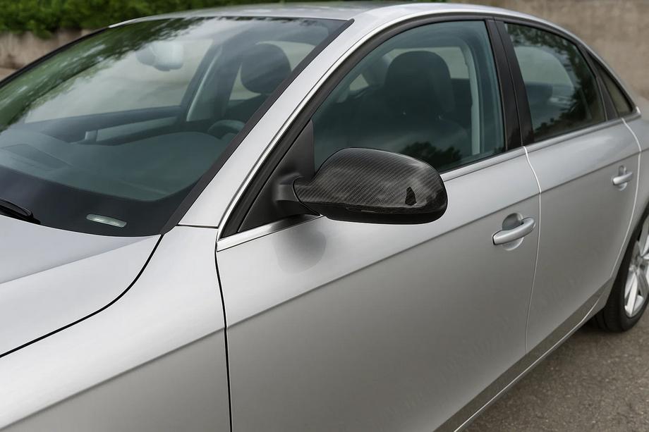 Audi A4 B8 2007-2015 Spiegelabdeckungen 2010-2015 (2 Stk, Echtcarbon) Image