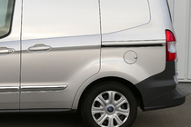Ford Courier 2014-2023 Edelstahl Zierleisten Schiebeturen (2 Stk.) Foto 1