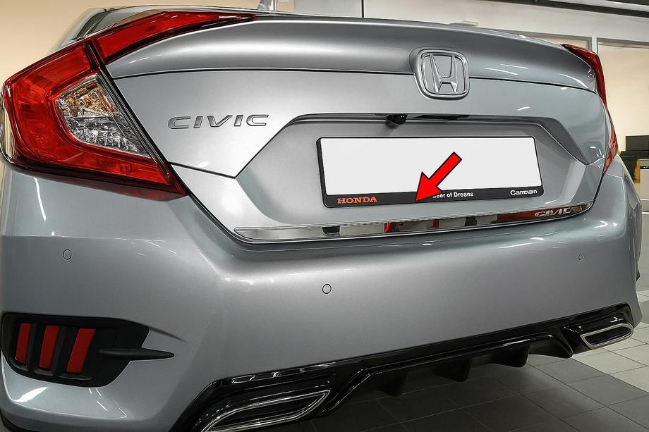 Honda Civic Sedan X 2016-2021 Kofferraumleiste Edelstahl Image