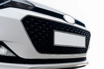 Hyundai I-20 2014-2020 Kühlergrill Zierleiste 2014-2018 (2 Stk, Edelstahl) Foto 1