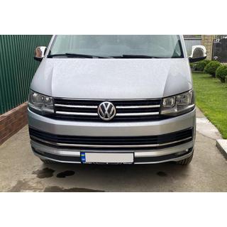 Zierleisten für Kühlergrill Stoßstange 2015-2019 (3 Stk, Edelstahl) Volkswagen T6 2015-2024 Foto 2