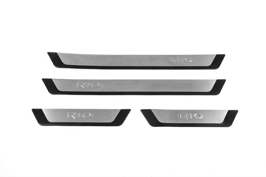 Kia Rio 2012-2017 Einstiegsleisten Flexill (4 Stk, Edelstahl) Image