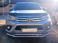 Toyota Hilux 2015- Frontbügel Doppel Vegas (2015-2020, Edelstahl) d70/42 mm Foto 3