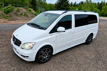 Mercedes Viano 2004-2014 Schwarze Dachreling CAN Original Design (Metallfuesse) Langer Radstand (EXTRALONG) Foto 2
