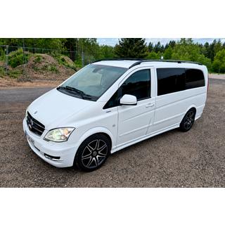 Schwarze Dachreling CAN Original Design (Metallfuesse) Mercedes Viano 2004-2014 Foto 2