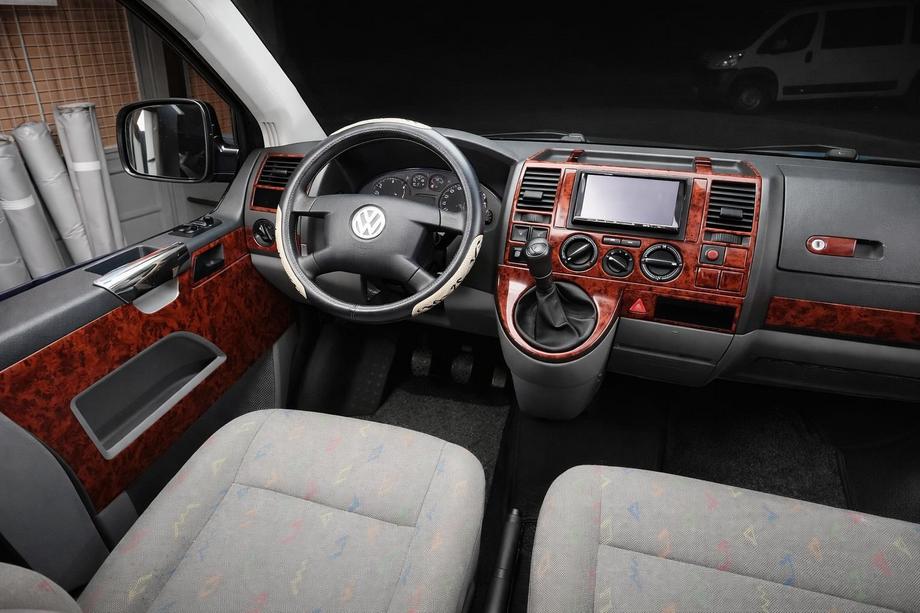 Volkswagen T5 Caravelle 2004-2010 Armaturenbrett Abdeckungen Holz Image