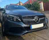 Mercedes C-class W205 2014-2021 Frontgrill Diamond Silber (für Avantgarde/AMG-Line/C43 AMG) 2014-2018, ohne Kamera Foto 4