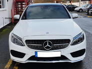 Mercedes C-class W205 2014-2021 Frontgrill Diamond Silber (für Avantgarde/AMG-Line/C43 AMG) 2014-2018, ohne Kamera Foto 17