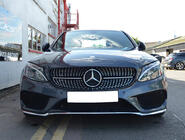 Mercedes C-class W205 2014-2021 Frontgrill Diamond Silber (für Avantgarde/AMG-Line/C43 AMG) 2014-2018, ohne Kamera Foto 19