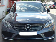 Mercedes C-class W205 2014-2021 Frontgrill Diamond Silber (für Avantgarde/AMG-Line/C43 AMG) 2014-2018, ohne Kamera Foto 20