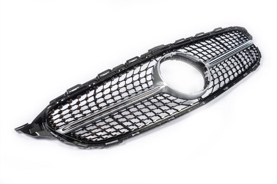 Mercedes C-class W205 2014-2021 Frontgrill Diamond Silber (für Avantgarde/AMG-Line/C43 AMG) Foto 12