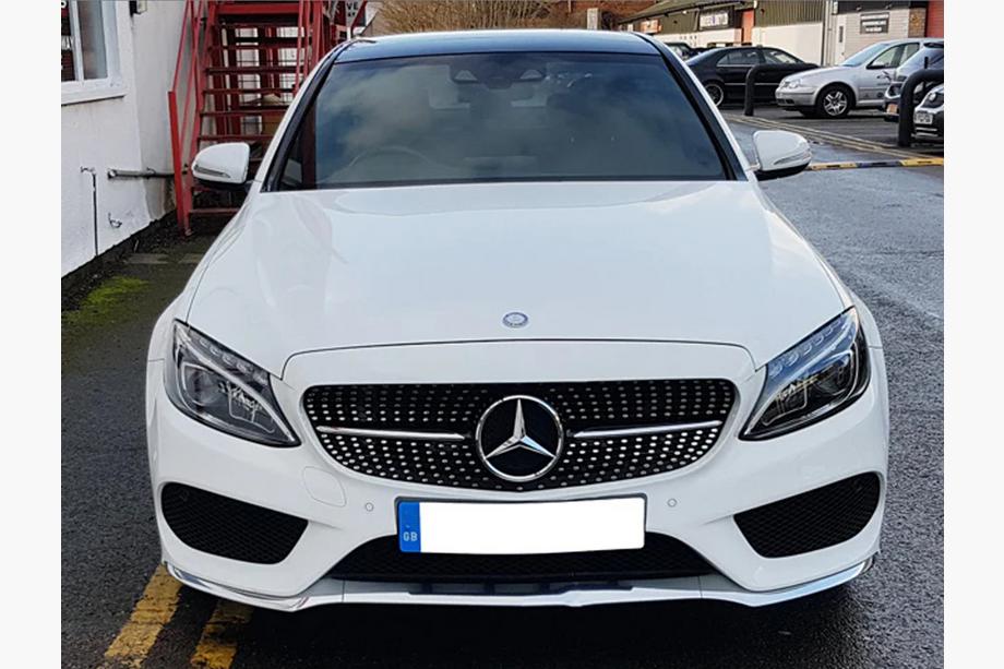 Mercedes C-class W205 2014-2021 Frontgrill Diamond Silber (für Avantgarde/AMG-Line/C43 AMG) Foto 17