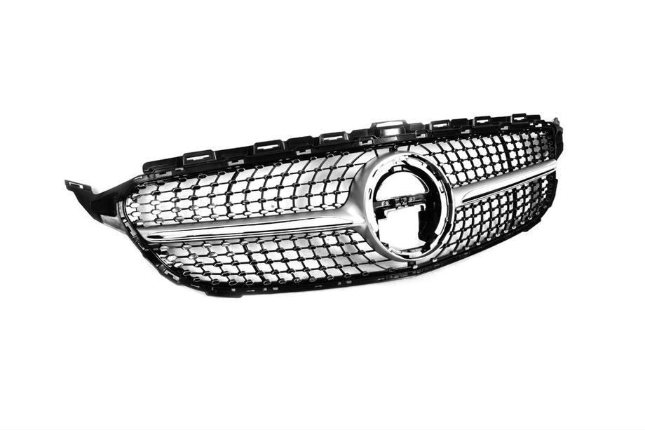 Mercedes C-class W205 2014-2021 Frontgrill Diamond Silber (für Avantgarde/AMG-Line/C43 AMG) Foto 15