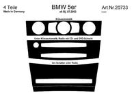 BMW 5 Series E60/E61 2003-2010 Armaturenbrett Abdeckungen Meric Foto 6
