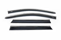 Nissan Qashqai 2014-2021 Windabweiser mit Chromleiste (Niken, 4 Stk) Foto 4