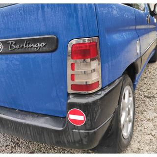 Chrom Rückleuchten Abdeckung (2 Stk., Edelstahl) Citroen Berlingo 1996-2008 Foto 4