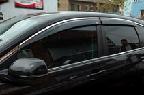 Honda CRV 2012-2016 Windabweiser mit Chromleiste (4 Stk, Niken) Foto 1