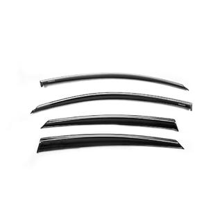 Windabweiser mit Chromleiste (4 Stk, Niken) Honda Civic Sedan X 2016-2021 Foto 2