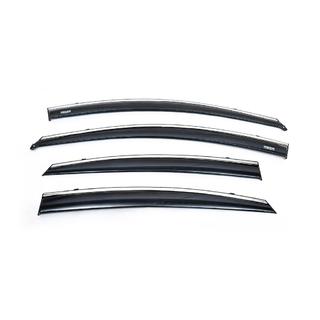 Windabweiser mit Chromleiste SD (4 Stk, Niken) Hyundai Accent 2011-2017 Foto 4
