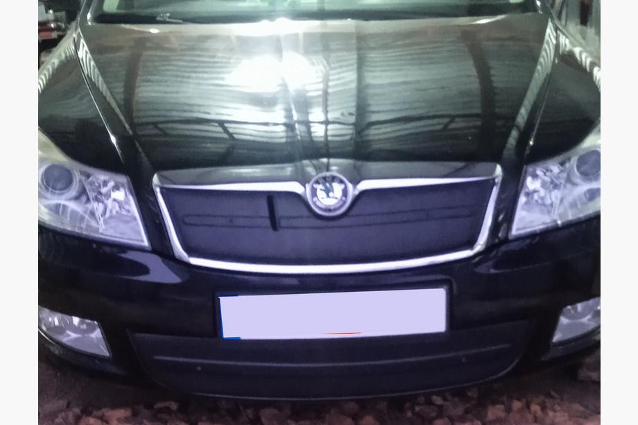 Skoda Octavia II A5 2010-2013 Winterabdeckung für Kühlergrill (oben) Glänzend Foto 3