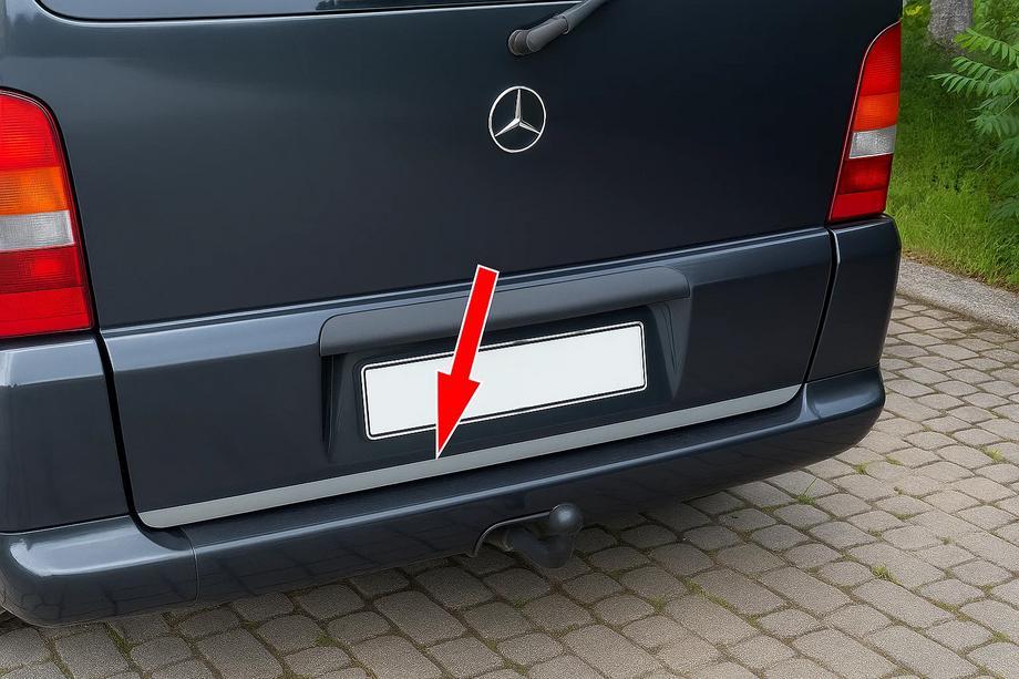 Mercedes Vito W638 1996-2003 Kofferraumleiste Edelstahl Image