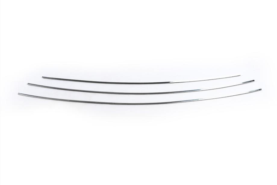Peugeot 407 2004-2011 Chrom Kühlergrill Blenden (3 Stk, Edelstahl) OmsaLine - Italienischer Edelstahl Foto 3
