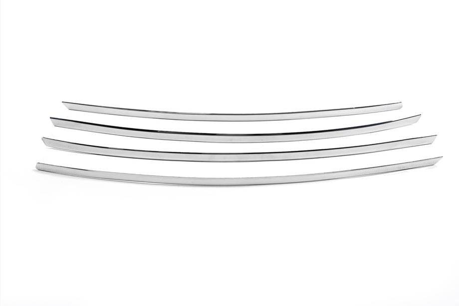 Volkswagen Amarok 2010-2022 Chrom Kühlergrill Blenden 2010-2016 (schmale Streifen, 4 Stk, Edelstahl) OmsaLine - Italienischer Edelstahl Foto 3